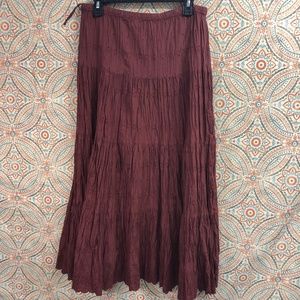 3/$21 Eyelet Lace Maxi Peasant Skirt 100% Cotton
